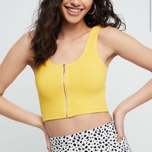 Yellow heartless PacSun tank top